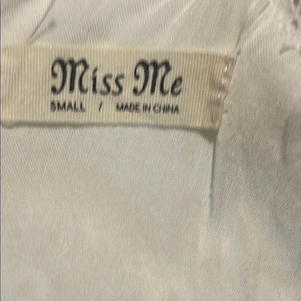 Miss Me White Ruffled Jumpsuit - Picture 8 of 9